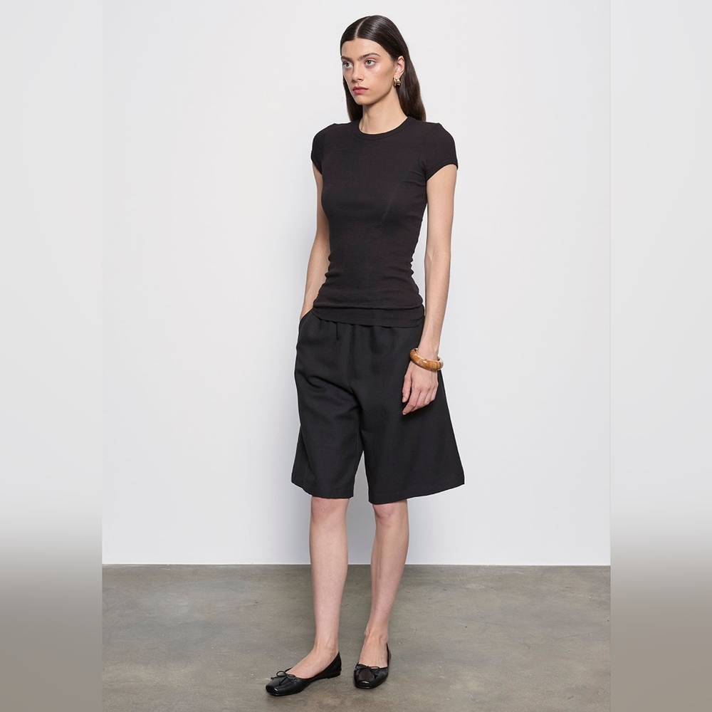 New Enza Costa Supima Brown Baby Tee 2026 M Revolve